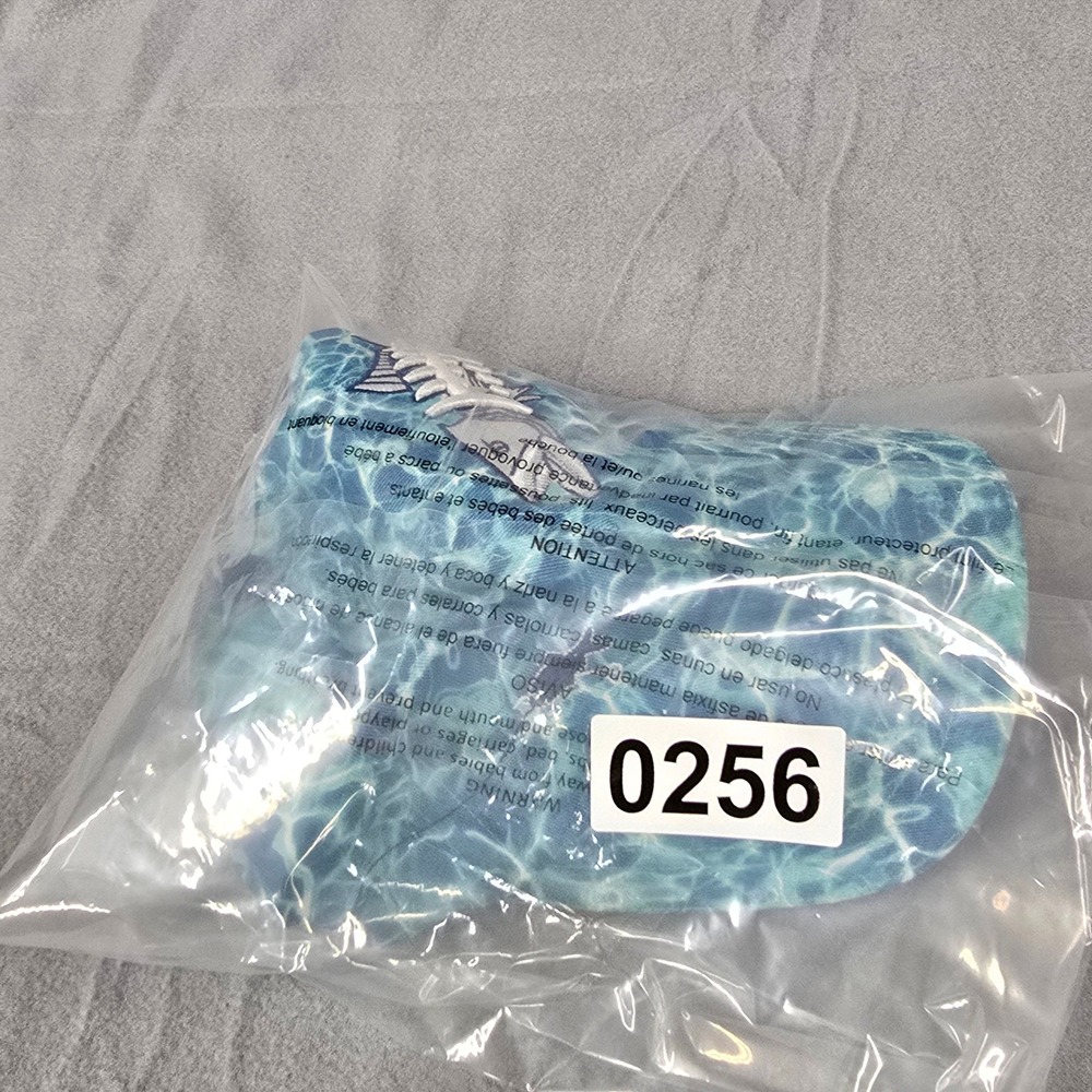 Get Reel Get Fish Blue Water Ripple Print Fish Skeleton Baseball Hat OSFM - Picture 9 of 9